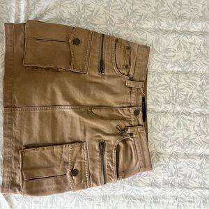 Womens Marc Jacobs Tan Utility Mini Skirt SZ 2